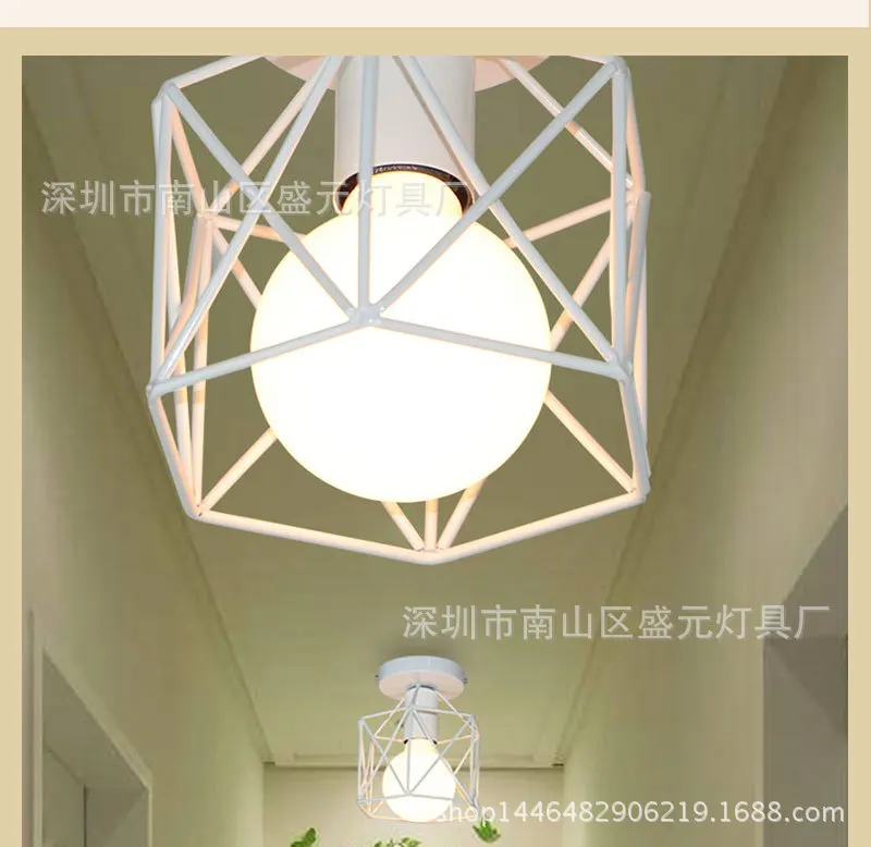 Промышленный-Стиль потолочный светильник скандинавский минималистический Спальня Творческий Холл коридор Лестницы небольшой фонарь