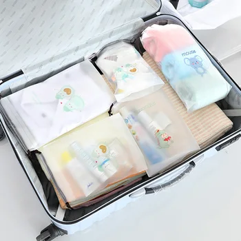 

5sets Women Cute Beauty Neceser Makeup Bag PVC Waterproof Drawstring Cosmetic Bag For Make Up Pouch Travel Toiletry Bags
