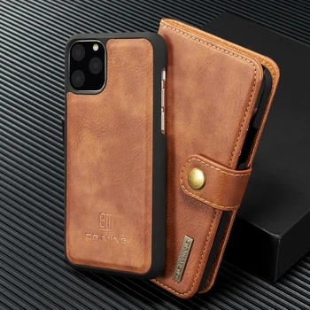 

Removable Wallet Case For iPhone 11 Pro Max X Xr Xs For iPhone 8 7 6S 6 Plus 5 5S SE 360 Shockproof Magnetic Flip Leather Cover