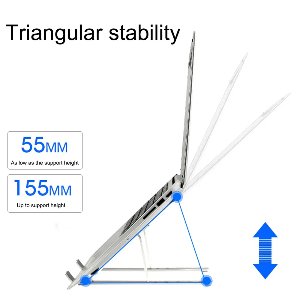 Подставка для ноутбука Регулируемый угол алюминиевый сплав свободный подъем для ноутбука повышающий держатель для Macbook Dell hp iPad Pro 9-17 дюймов