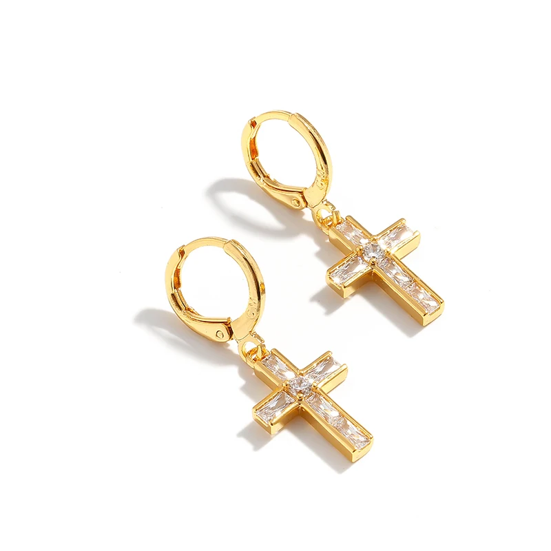 Yhpup трендовые корейские геометрические циркониевые очаровательные Подвесные серьги 16 K золотые серьги для женщин вечерние аксессуары Oorbellen подарок
