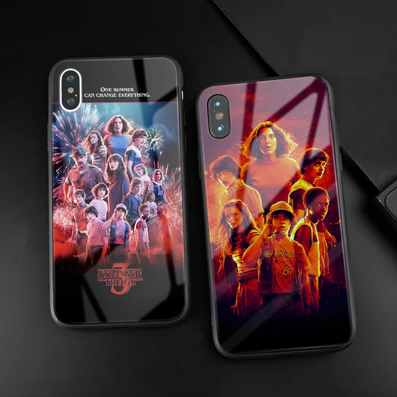 

Stranger Things season 3 poster phone case shell tempered glass soft silicone cover for iPhone 6 6s 7 8 Plus X XR XS MAX