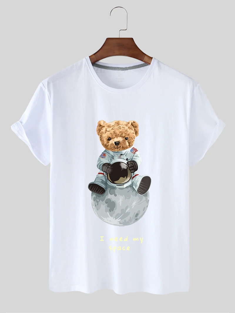 Lovely Golf Teddy Bear T Shirt Casual Man/women Tee T-Shirt Short Sleeve  Cotton Tshirt - AliExpress