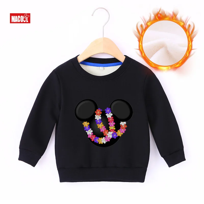 kids steatshirts Зимняя одежда для маленьких девочек; свитшоты; детские толстовки с капюшоном; футболка для маленьких девочек; бархатная теплая одежда с рисунком - Цвет: kids steatshirts