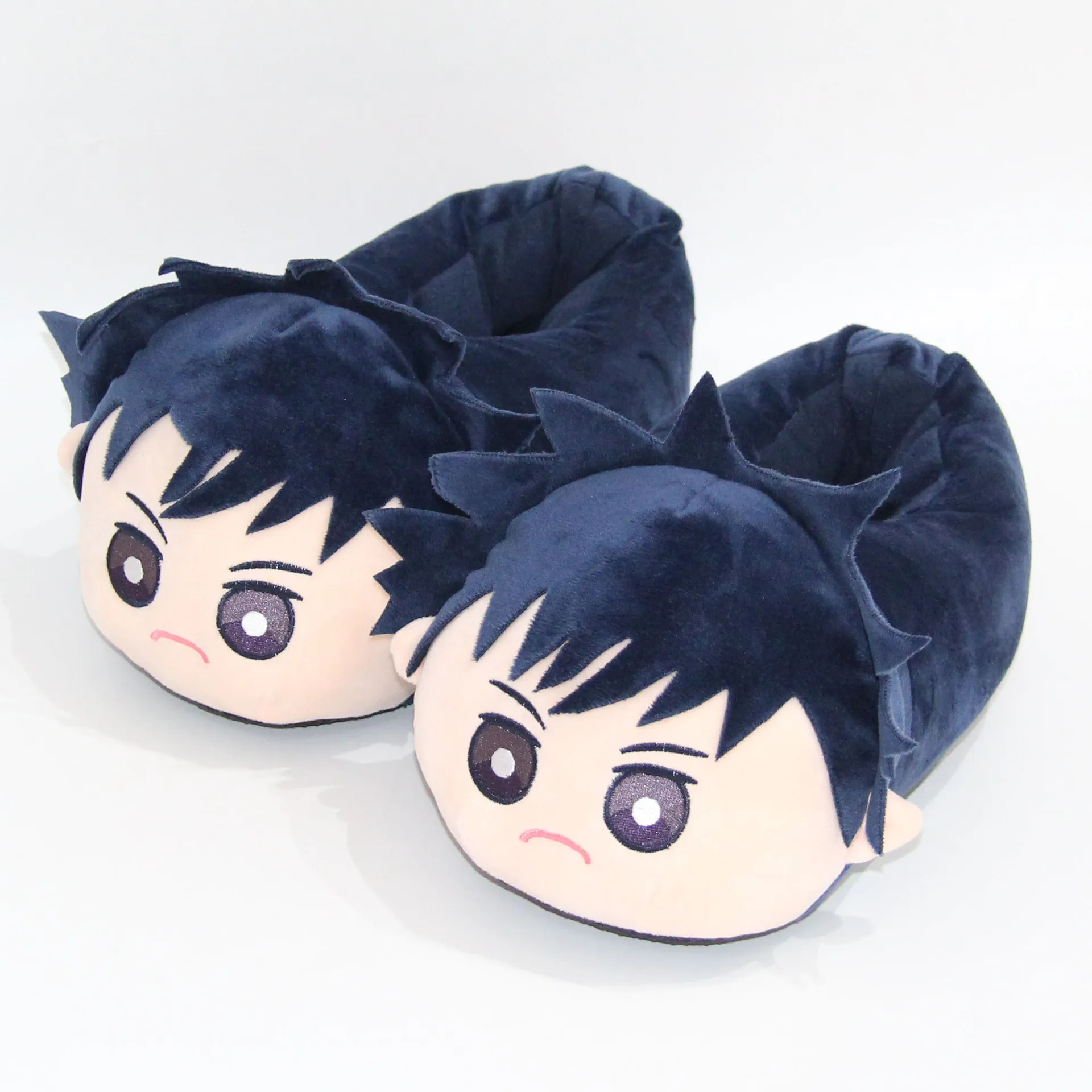 Anime Jujutsu Kaisen Itadori Yuji Fushiguro Megumi Cosplay Slippers Adult Unisex Costume Winter Plush Cotton Family Shoes Prop