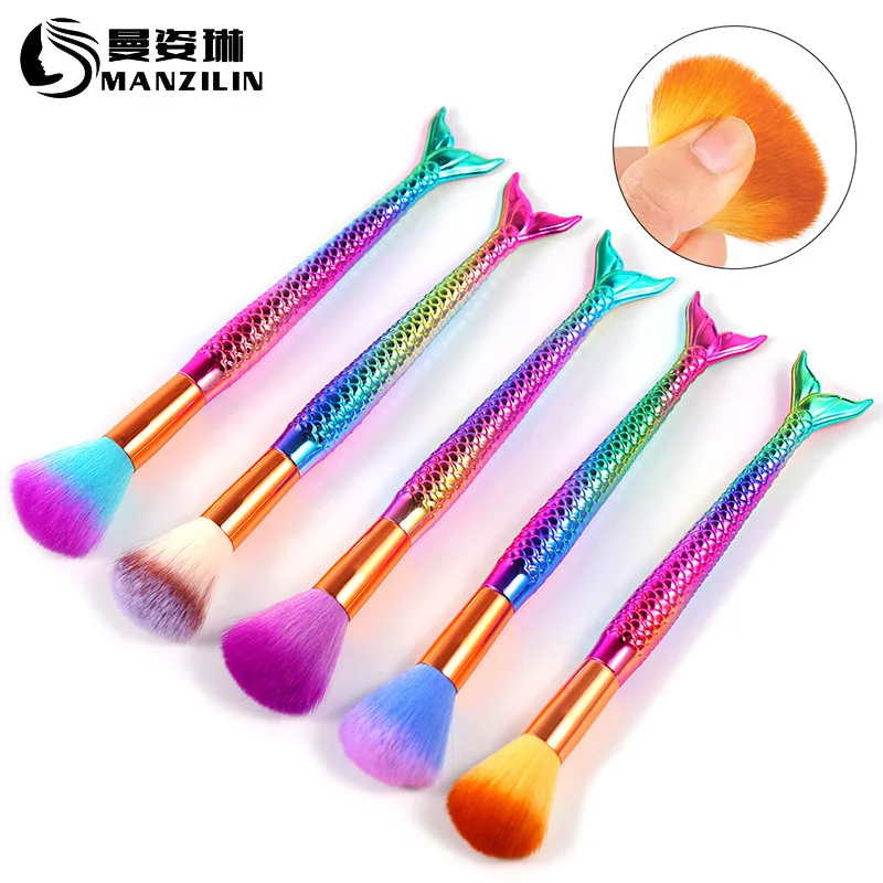 Cross-border for mermaid dust brush gradient tail make-up tools | Красота и здоровье