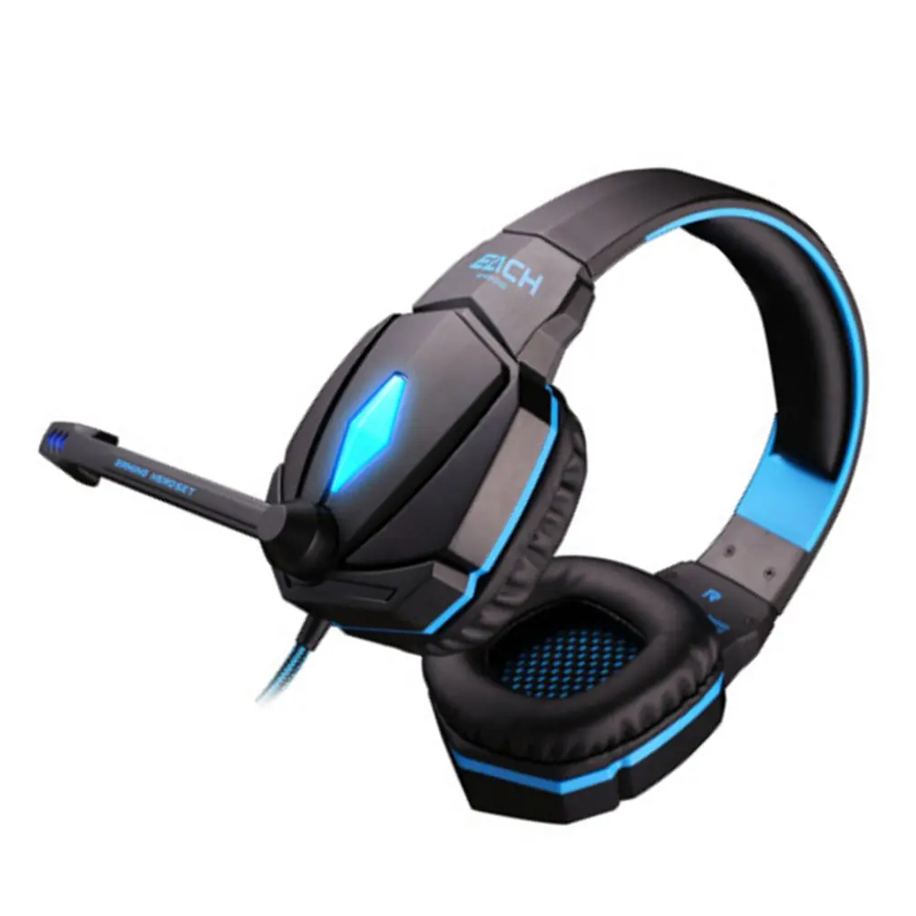 Gaming Headset 3.5mm Game Headphone Earphone with Microphone LED Light for Laptop Tablet Mobile Phones