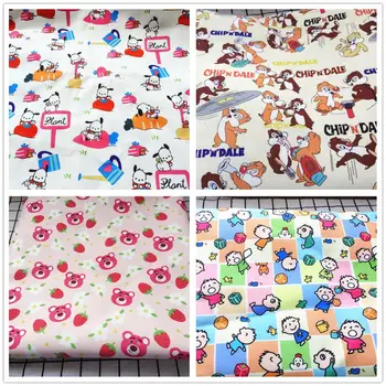 

50*140CM Cartoon classic character patchwork canvas fabric for Tissue Kids home textile for Sewing Tilda bag Curtain tablecloth