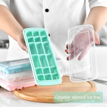 

Multi-purpose Silicone Ice Mould With Cover Multi-functional Sushi Cake Mould Rectangular Ice Mould