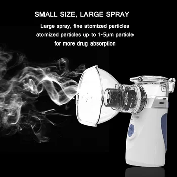 

Mesh Nebulizer Adult Kids Household Mini Silent Ultrasonic Aomizer Medical Steaming Inhaler Rechangeable Respirator Humidifier