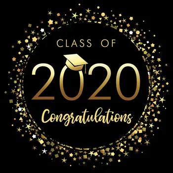 

Photo Backdrop Congratulations Graduates Class Of 2020 Gold Poster Party Portrait Photography Backgrounds Photocall Photo Studio