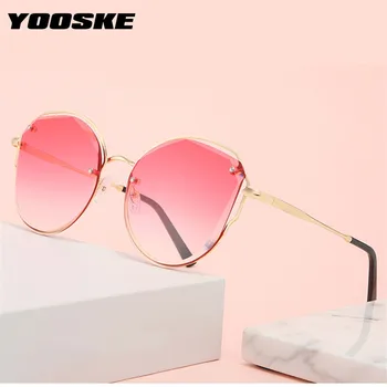 

YOOSKE Irregular Lens Sunglasses Women Fashion Brand Designer Female Luxuy Sun Glasses Metal Frame Vintage Eyeglasses UV400