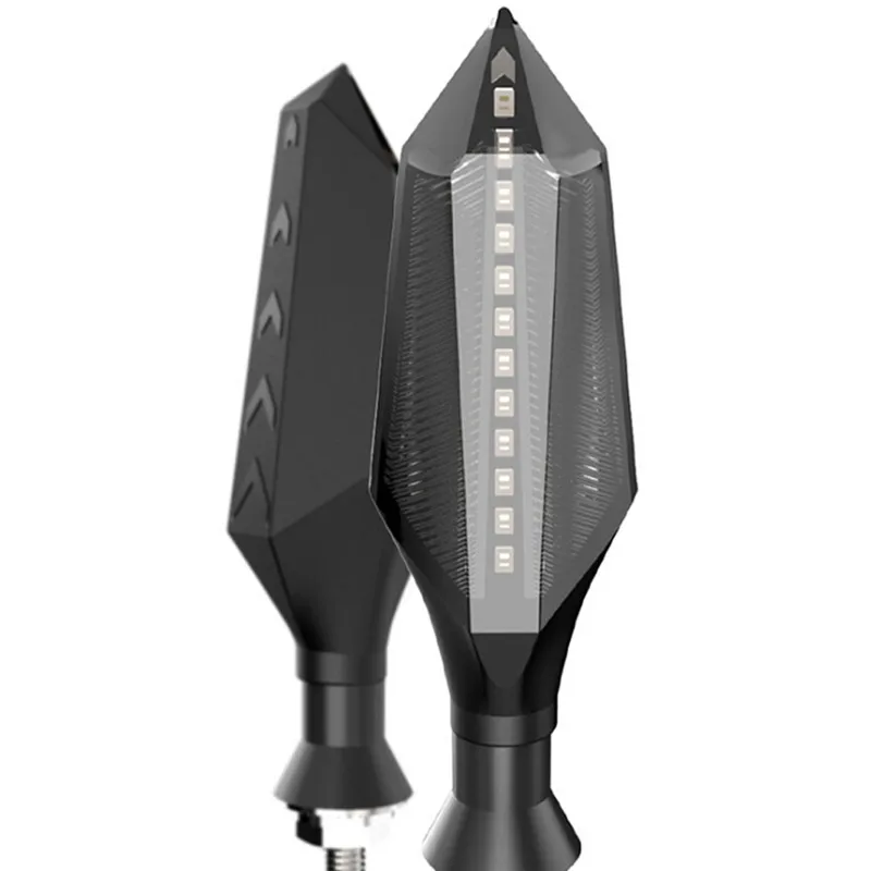 

High Quality 2pcs Motorcycle Turn Signal LED Lights Indicators Lamps Red dragonfly gun shape design