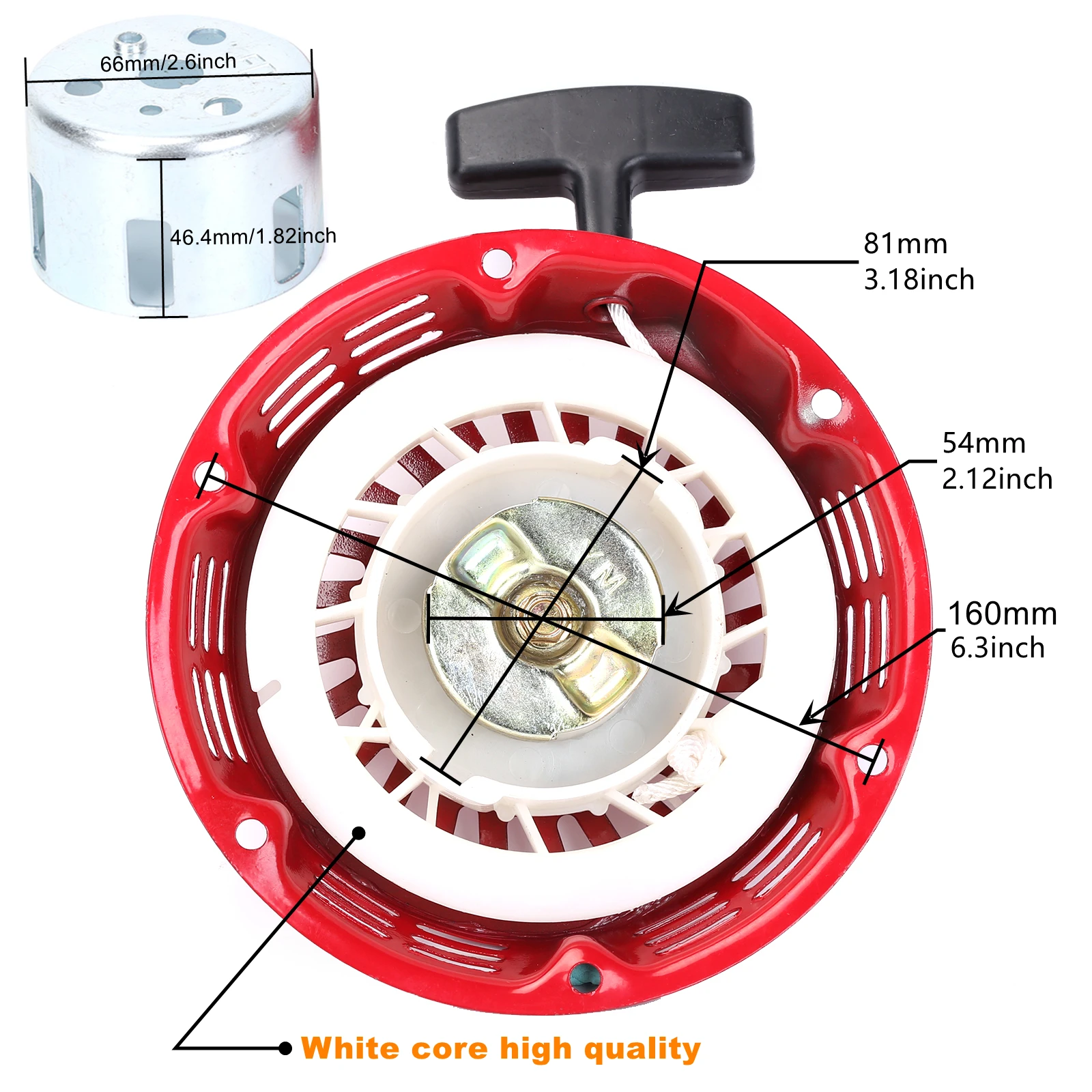Avviatore A Strappo (lancio) Per Generatore Benzina 168F 170F 2-3KW – Ricambio Starter Per Motore - 3