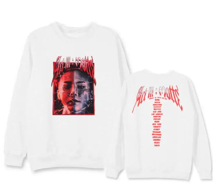 fleece Новое поступление, толстовка с круглым вырезом и принтом bigbang g-dragon, унисекс, модный флисовый/тонкий пуловер, толстовки с круглым вырезом - Цвет: fleece