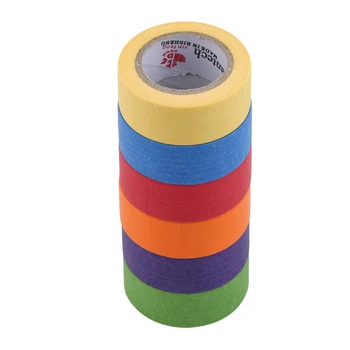 

Car Adhesive Tape 6pcs Color High Temperature Resistant Masking Tape Car Masking Car Stickers Car Accessories