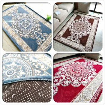 

Retro Persian Style Living Room Carpets Large Blanket Rugs Bottom Slip-Resistant Washable Doormat Yoga Floor Mats 100x140cm
