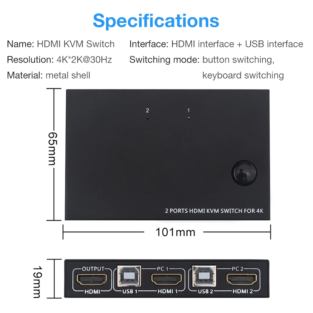 Горячая 2 в 1 2 Вт HDMI переключатель USB концентратор 4 к HDMI коммутатор коробка Коммутатор для ноутбука HDTV