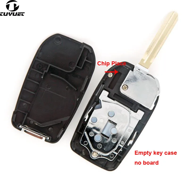 3 + 1 Buttons Key Shell For Toyota AV4 Wish Camry Hiac Corolla Modified Flip Folding Remote Blank key case car key shell car remote key car key key shell