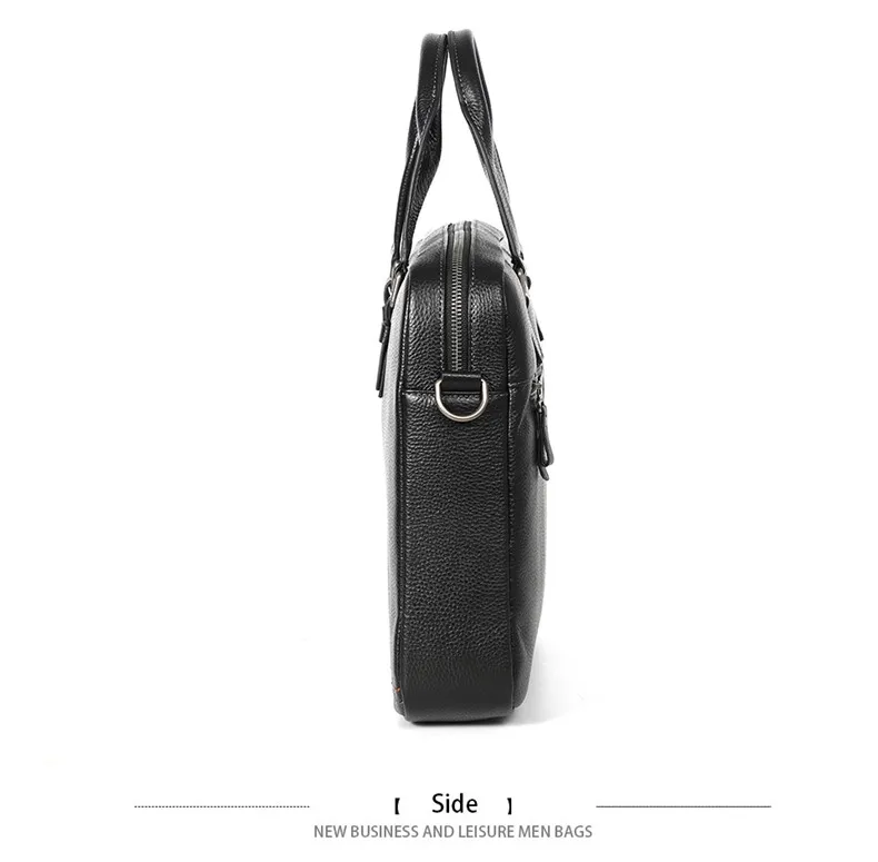 Натуральная кожа Tote натуральная кожа мужской портфель мужская сумка, бизнес сумка мужская 14 дюймов ноутбук сумки на плечо