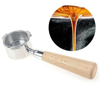 

Coffee Bottomless Portafilter Wooden Handle 51mm For EC680/EC685 Replacement Accessories Kitchen Coffeeware