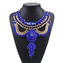 Персонализированное массивное ожерелье с кристаллами для женщин, Новое Очаровательное большое многослойное ожерелье с этническими подвесками, ювелирное изделие