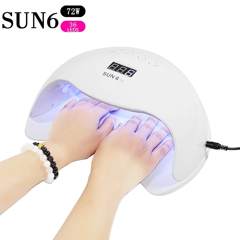 24/72/80W LED 2In UV LED Nail Lamp Infrared induction 10/30/60/99s with Nail Duct Suction 2 Fan Vacuum Cleaner For Manicure Tool - Цвет: 72w