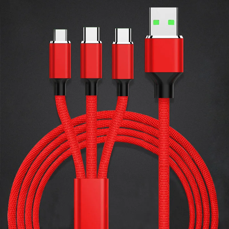 1 2 м ткань удлинитель Micro Usb кабель для зарядки мульти Функция Apple Android Тип C