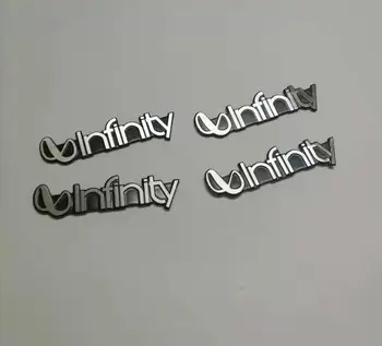

4X for Aluminum infiniti Car Audio sticker Audio sticker speaker HI-FI sticker infinite