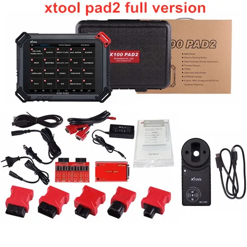 XTOOL X100 PAD2 PRO с KC100 OBD2 авто ключ программист X-100 PAD 2 коррекция одометра WiFi/диагностический инструмент Bluetooth DHL бесплатно - Цвет: X100 PAD2 PRO Full