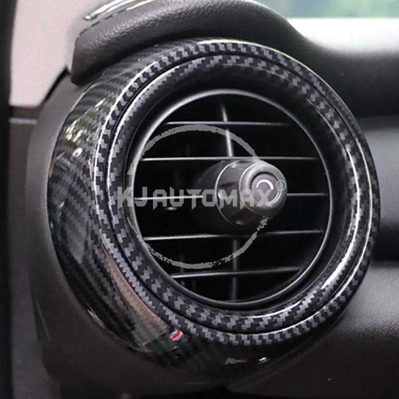 KJAUTOMAX для Mini Cooper F55 F56 боковой динамик внешнее кольцо украшение черный углеродного волокна Текстура ABS 2 шт
