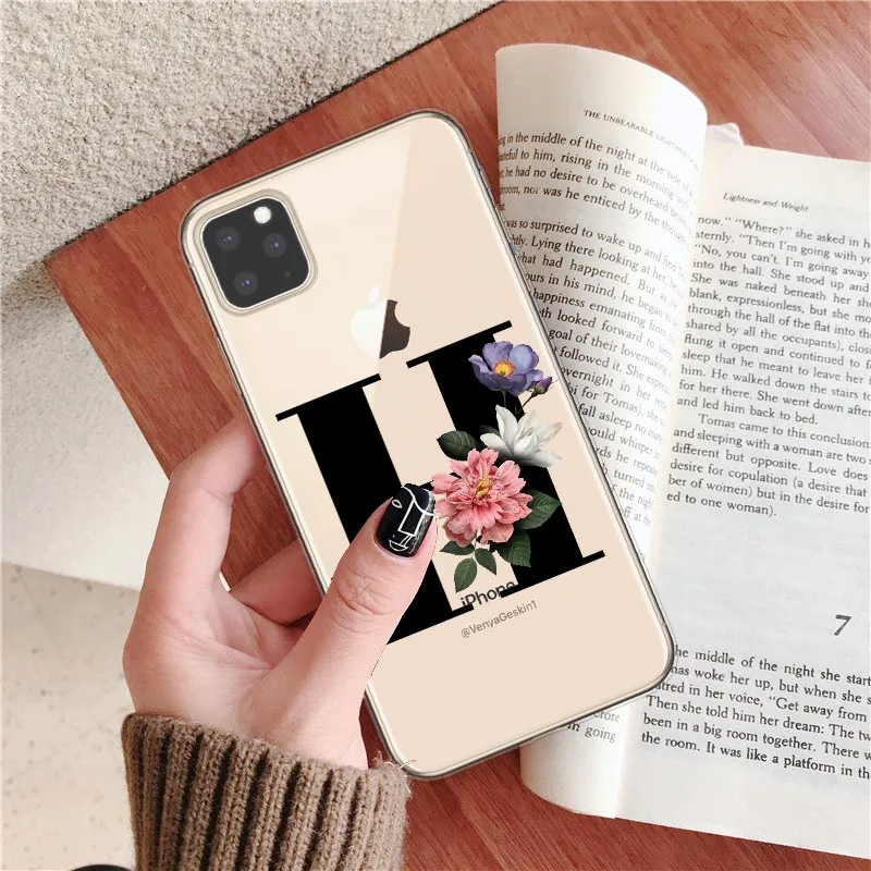 Custom New Phone Case For iPhone 11 Pro Max Wireless charging Fashion Customized initial Soft For iPhone X XR XS MAX 7 8 Plus