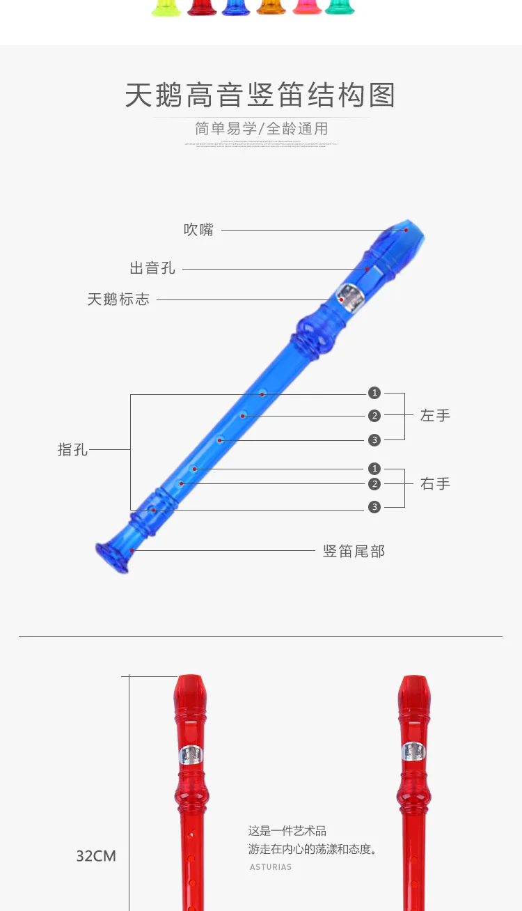 Лебедь шесть отверстий 8-Hole студентов дети кларионет немецкий тройной пластиковой флейта, музыкальный инструмент напрямую от производителя продажи Cl