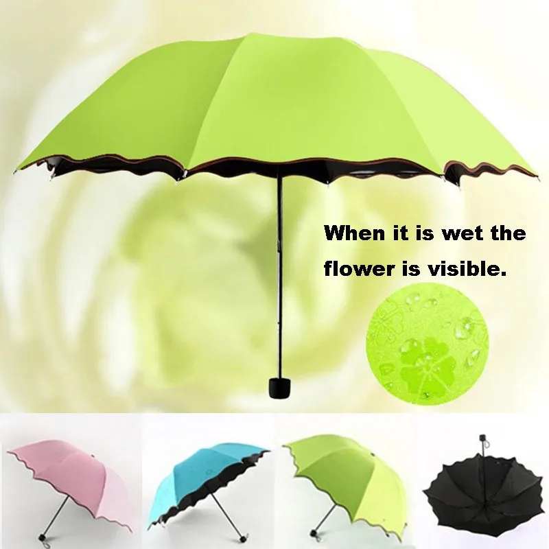 

2019 Kids Umbrella Windproof Rain Sun Anti UV Folding Umbrella Magic Water Flowering Thicken Umbrella Paraguas For Outdoor Child