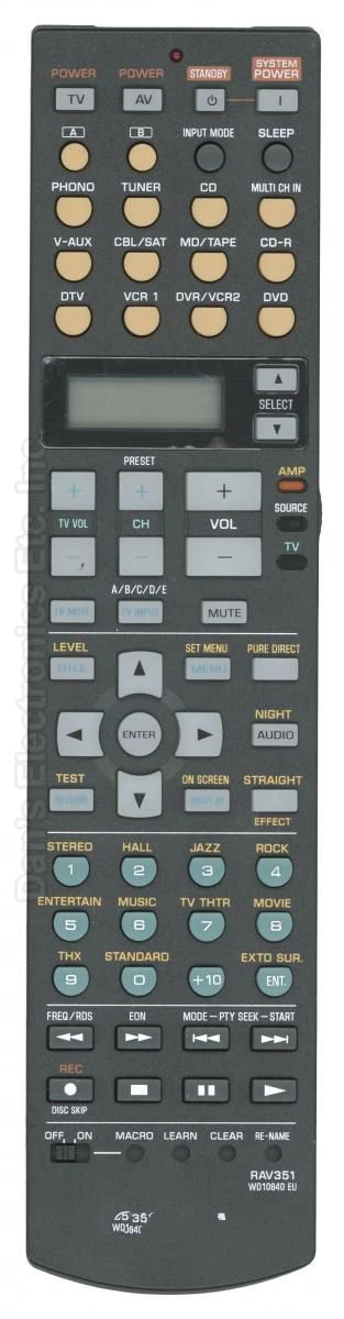 For YAMAHA RAV351 HTR-5890 RX-V1500 RX-V1600 RX-V1700 Audio/Video Receiver Remote Control | Электроника