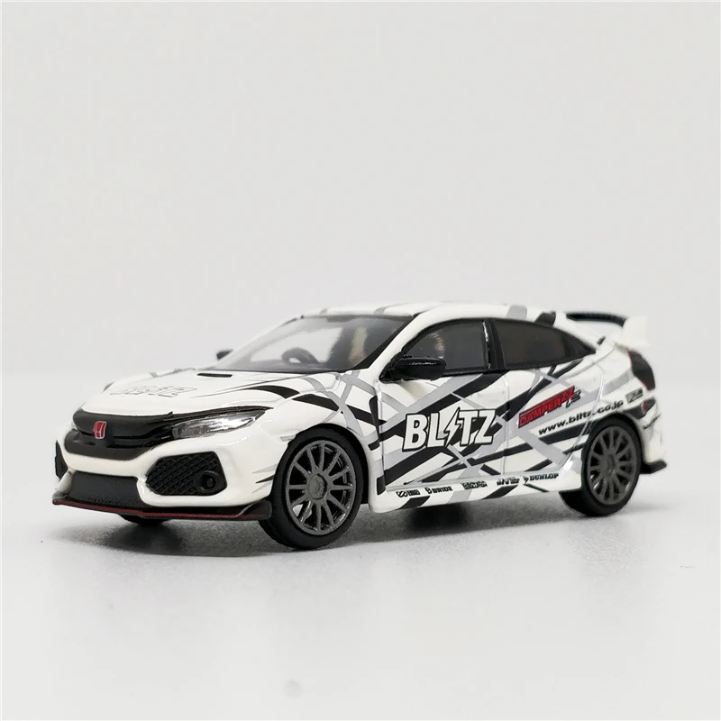 1:64 MINI GT Honda Civic Type R Blitz White RHD литьевая модель автомобиля|Наземный транспорт| |