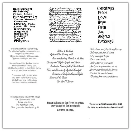 Spirit letter прозрачные штампы для скрапбукинга/изготовления открыток/Детские Рождественские забавные украшения