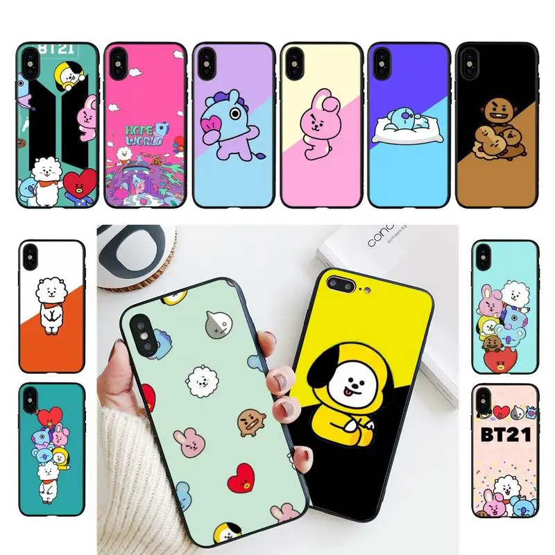 TOPLBPCS BT21 lovely Cartoon Phone Case For iPhone 11 8 7 6 6S Plus 7 plus 8 plus X XS MAX 5 5S XR 12 11 Pro max se 2020 Case TOPLBPCS BT21 lovely Cartoon Phone Case For iPhone 11 8 7 6 6S Plus 7 plus 8 plus X XS MAX 5 5S XR 12 11 Pro max se 2020 Case