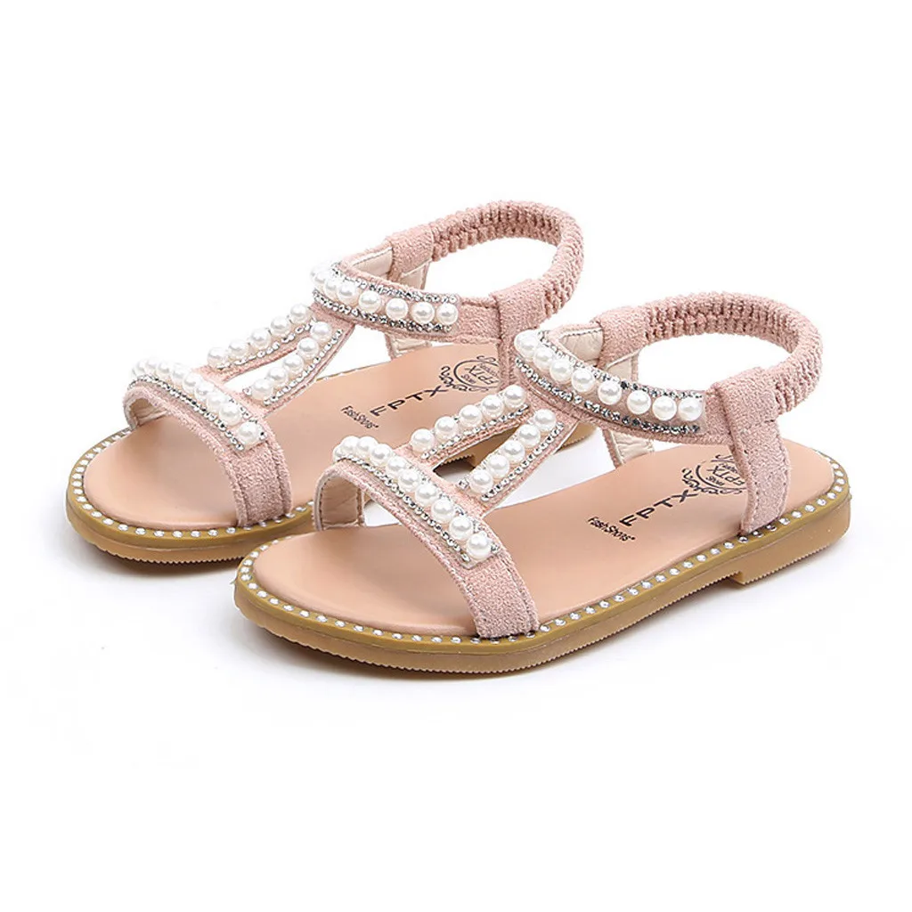 best children's shoes TELOTUNY sandals Toddler Infant Kids Baby Girls Pearl Crystal Single Princess Shoes Summer Sandals children sandals girls Jun6 children's sandals