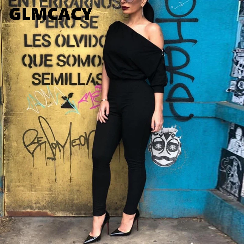 Женские комбинезоны с открытыми плечами элегантная уличная Офисная Женская