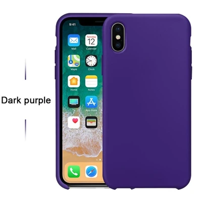 Официальный силиконовый чехол с логотипом для iPhone 7 8 Plus, чехол для Apple, чехол для iPhone 11 Pro X XS Max XR 6 6S 5 5S SE, чехол - Цвет: Dark Purple