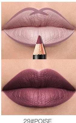 29 Pudaier12-color подводка для губ водостойкая прочная обесцвечивающая Обнаженная Блеск для губ матовая подводка для губ Губная помада ручка - Цвет: 29