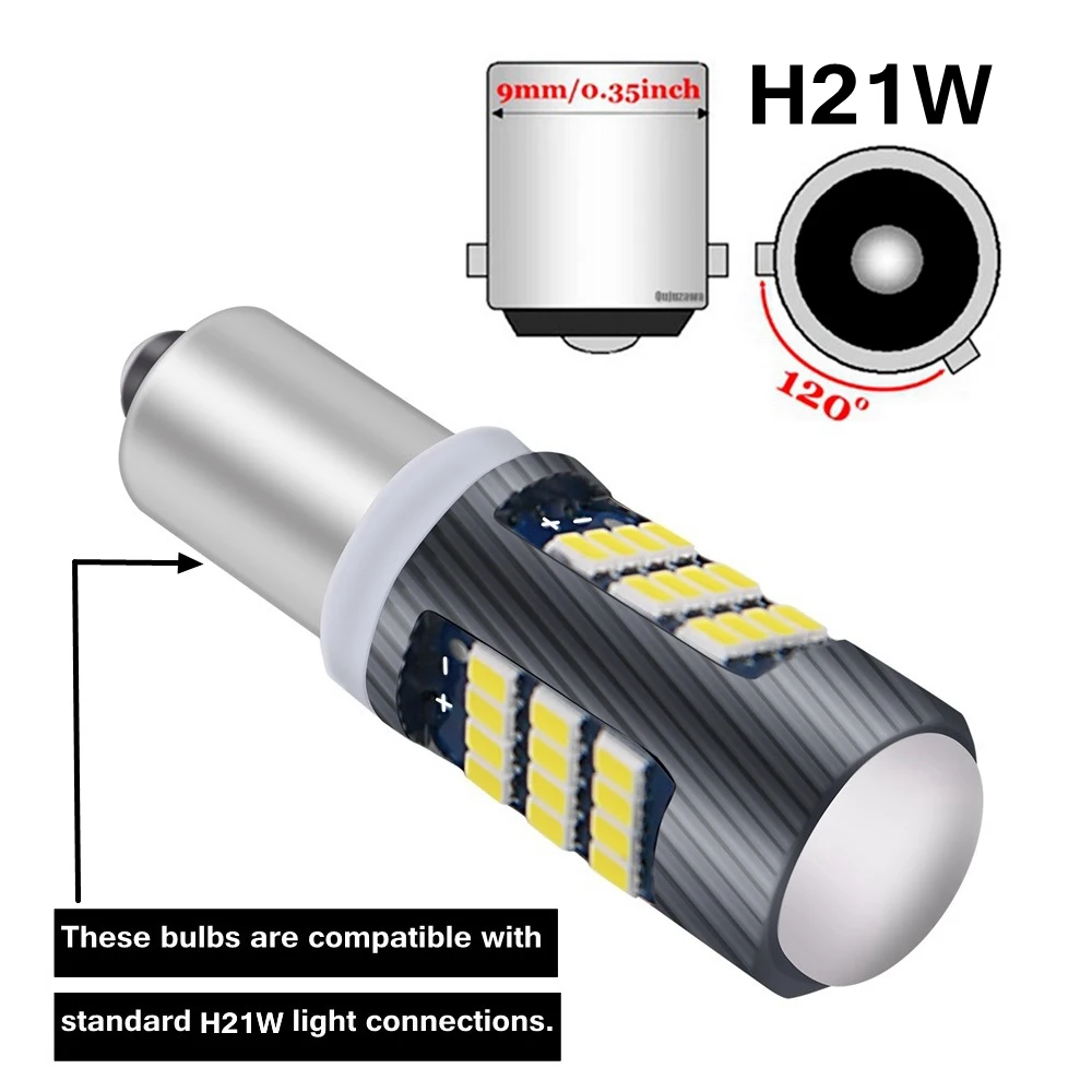 2  ڵ LED H21W 64136 BAY9S      ĸ Ȱ  ڵ ְ   ȭƮ 12V
