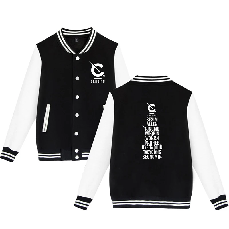 veste de baseball imprimée style coréen pour homme et manches avec poches et style hip hop