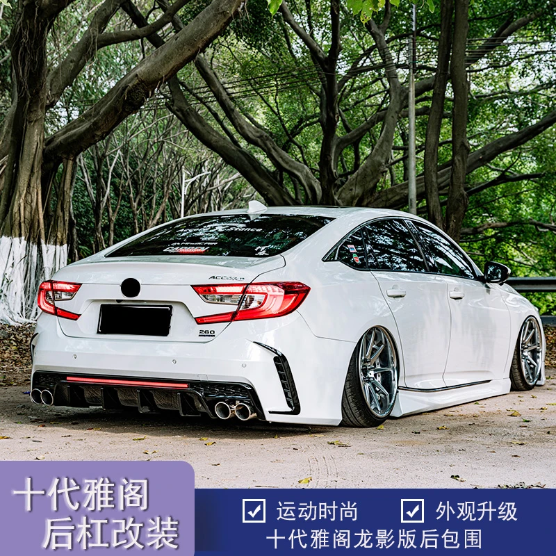 Fit For Honda Accord Honda10th Accord Accord Car Modified Streamer Lamp Surrounded By Dragon Shadow Rear Bumper Tail Spoiler Body Kits Aliexpress