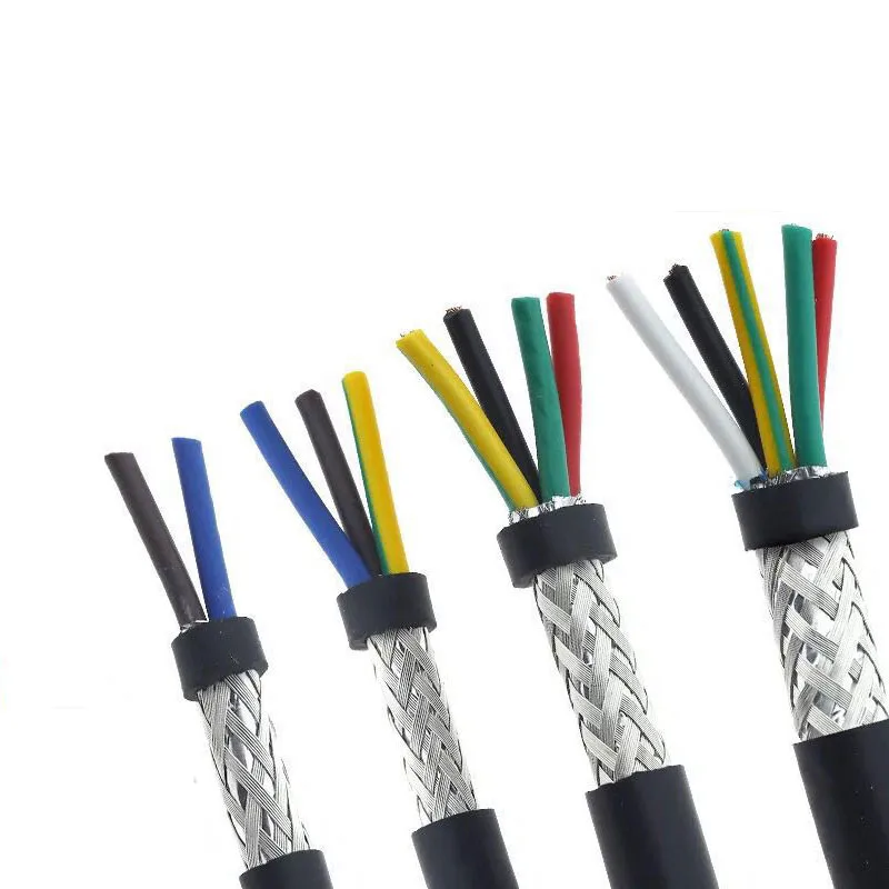 15AWG/1.5square 2/3/4/5/6/7/8 core Shielded cable 5meters pure copper RVVP shielded wire control cable UL2547 signal wir
