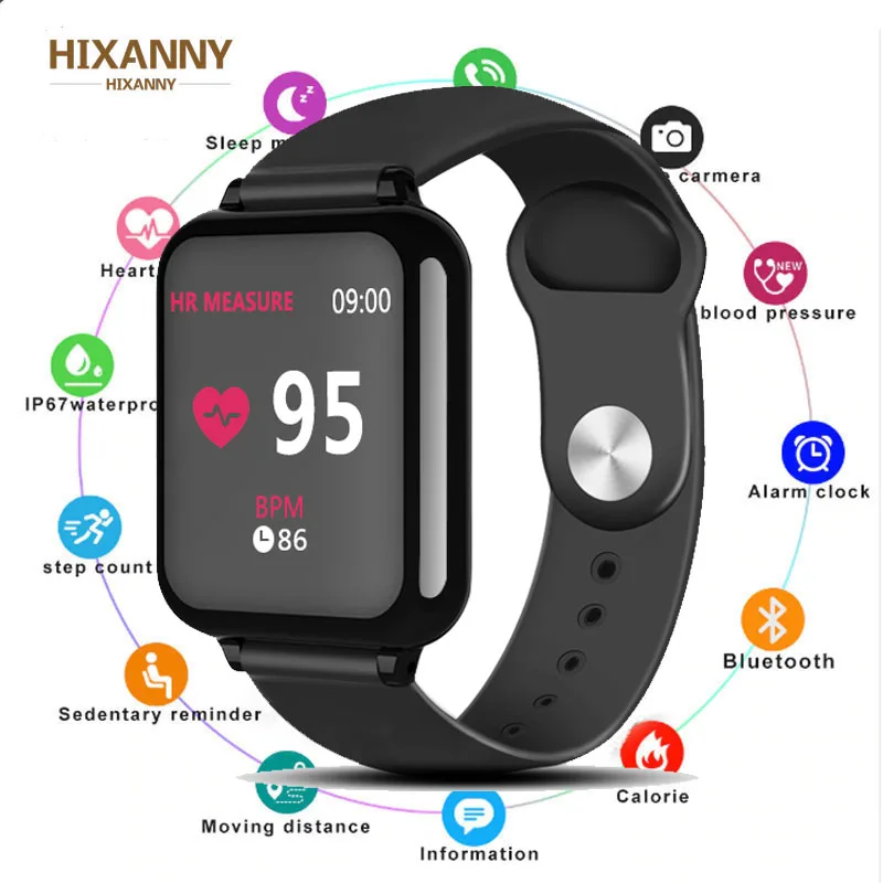 

B57 Smart watches Waterproof Sports for iphone phone Smartwatch Heart Rate Monitor Blood Pressure Functions For Women men kid