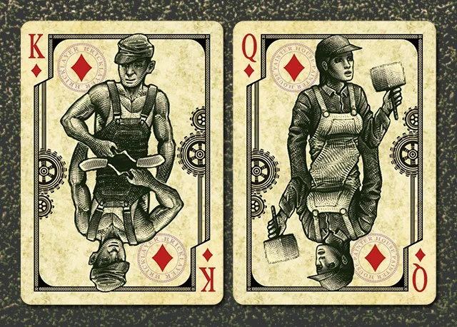 Hui qi Poker Bicycle White Blue Collar White Collar Blue-Collar Collection Bicycle Playing Cards