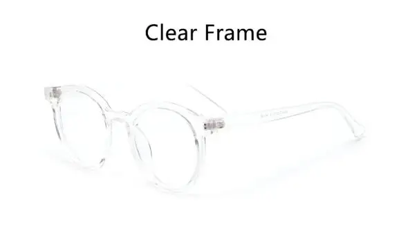clear frame Очки для компьютера с защитой от синих лучей, женские черные круглые очки, синий светильник, оправы для очков, женские модные очки с прозрачными линзами - Цвет оправы: clear frame