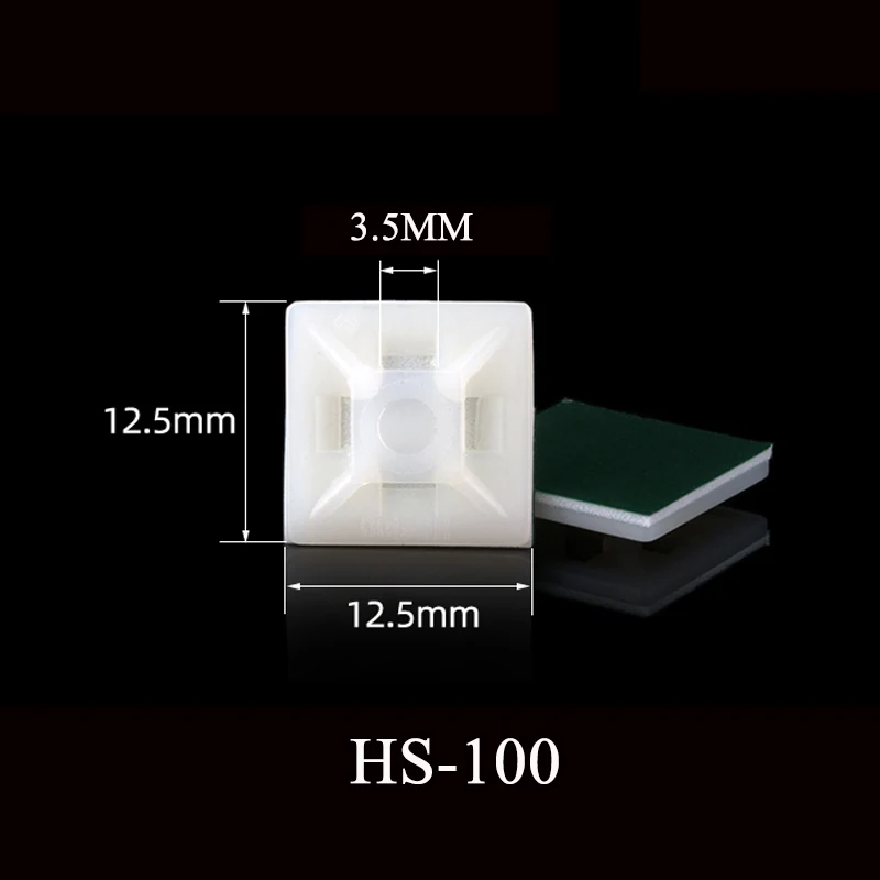 Self Adhesive Stick-on Mounts For Cable Ties Routing Looms Wire Cable Base Clamps Clip 100Pcs cable clip cable clamp